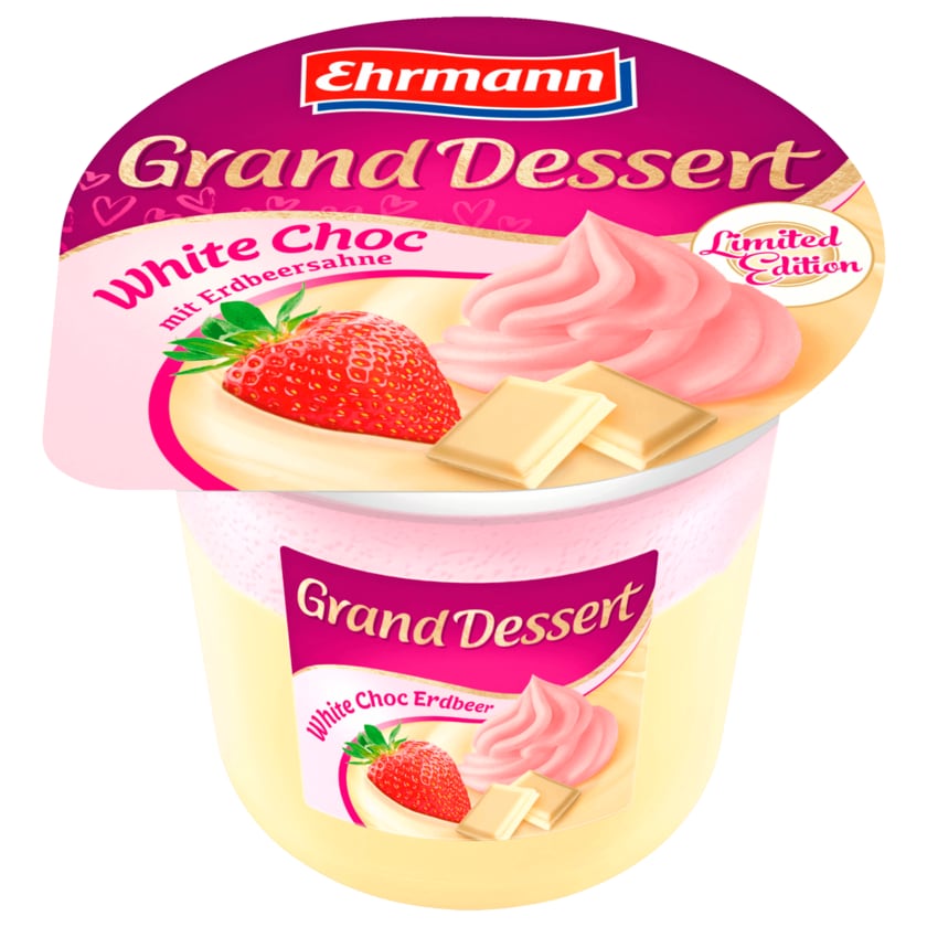 Ehrmann Grand Dessert White Choc Erdbeer 190g